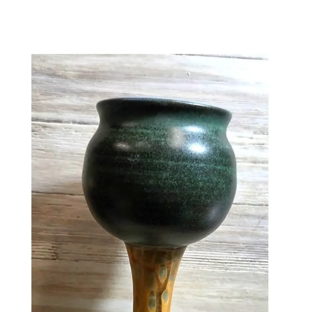Studio Pottery Goblet Signed Willingham Hand Thrown Stoneware 9